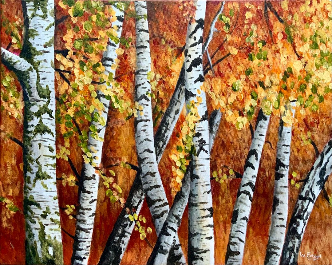 Fiery Birches