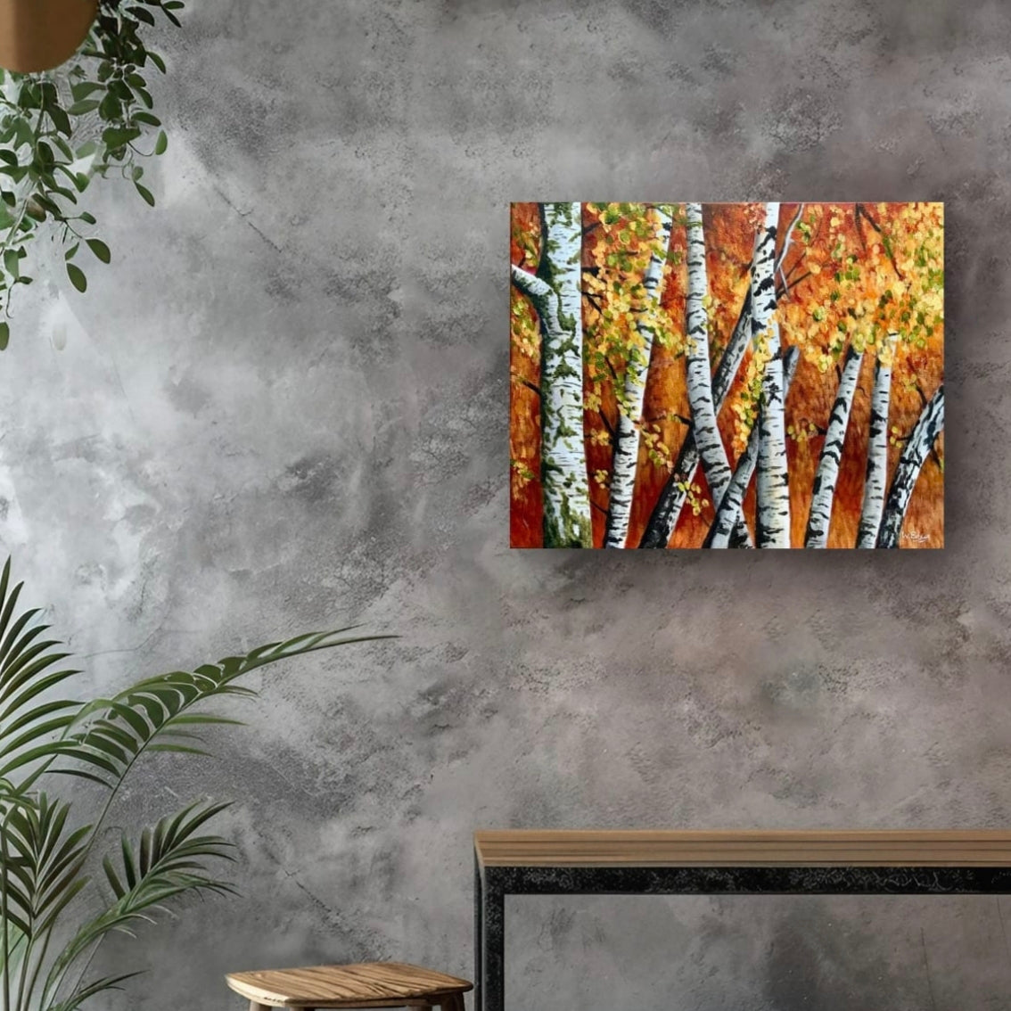 Fiery Birches