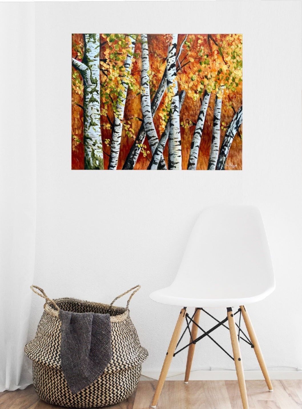 Fiery Birches