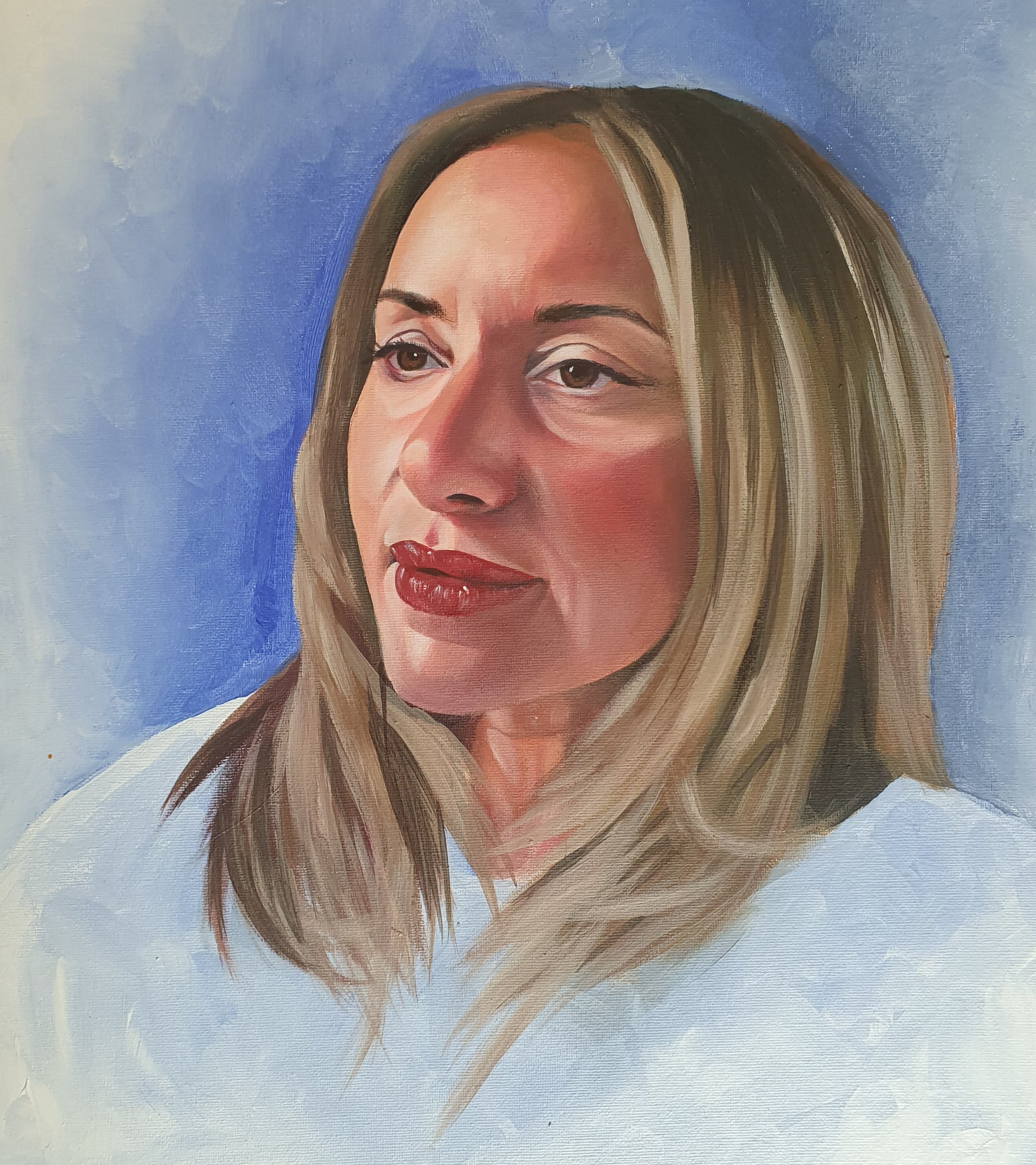 Acrylic painting of singer and All Saints member, Melanie Blatt.